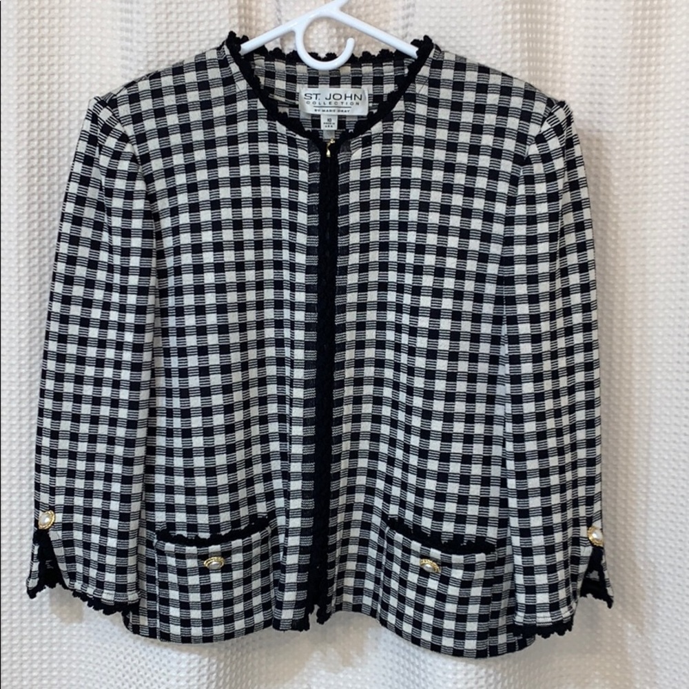 ST. JOHN by Marie Gray black & white jacket